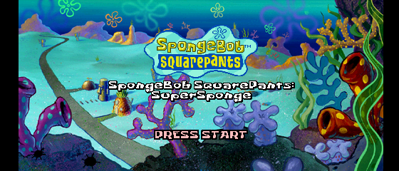 SpongeBob SquarePants: SuperSponge Title Screen